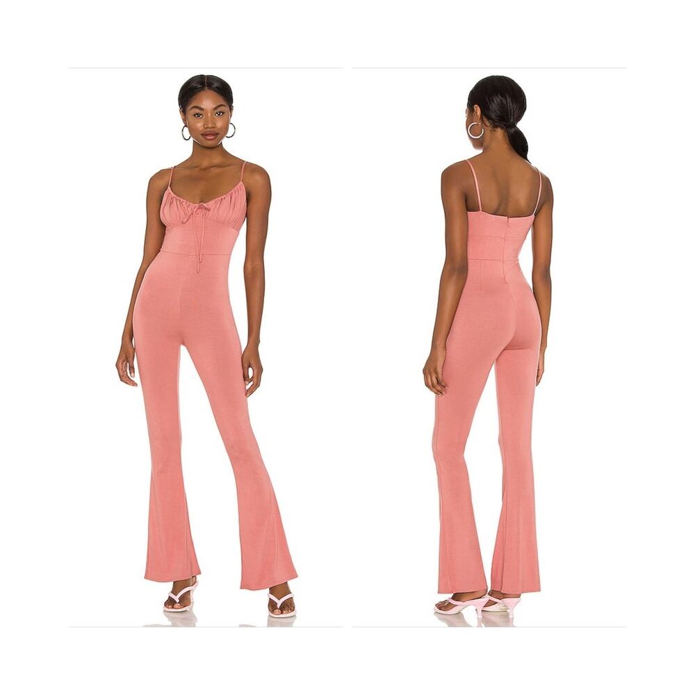 LOVERS + FRIENDS Archie Sleeveless Jumpsuit Rose Pink Size Small